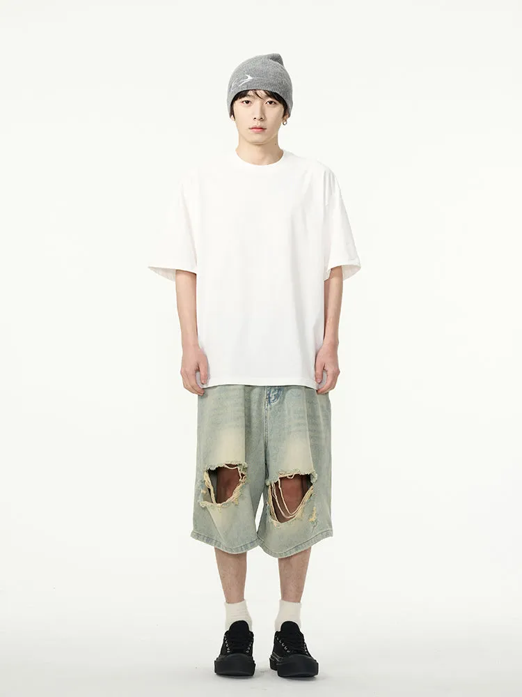 【24s April.】American Retro Ripped Denim Shorts