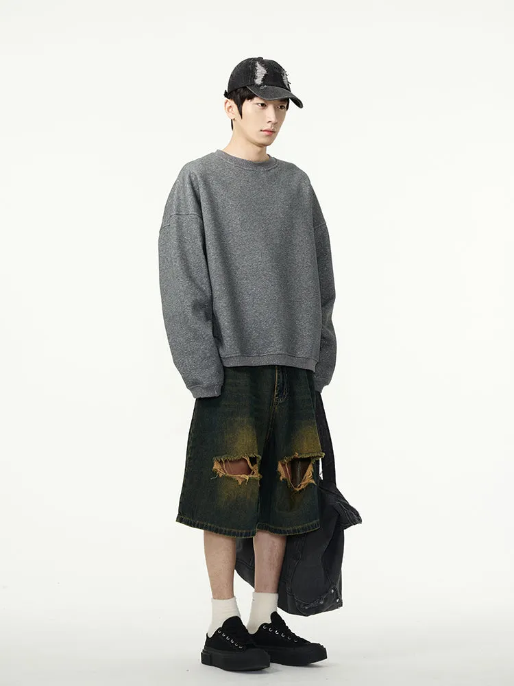 【24s April.】American Retro Ripped Denim Shorts