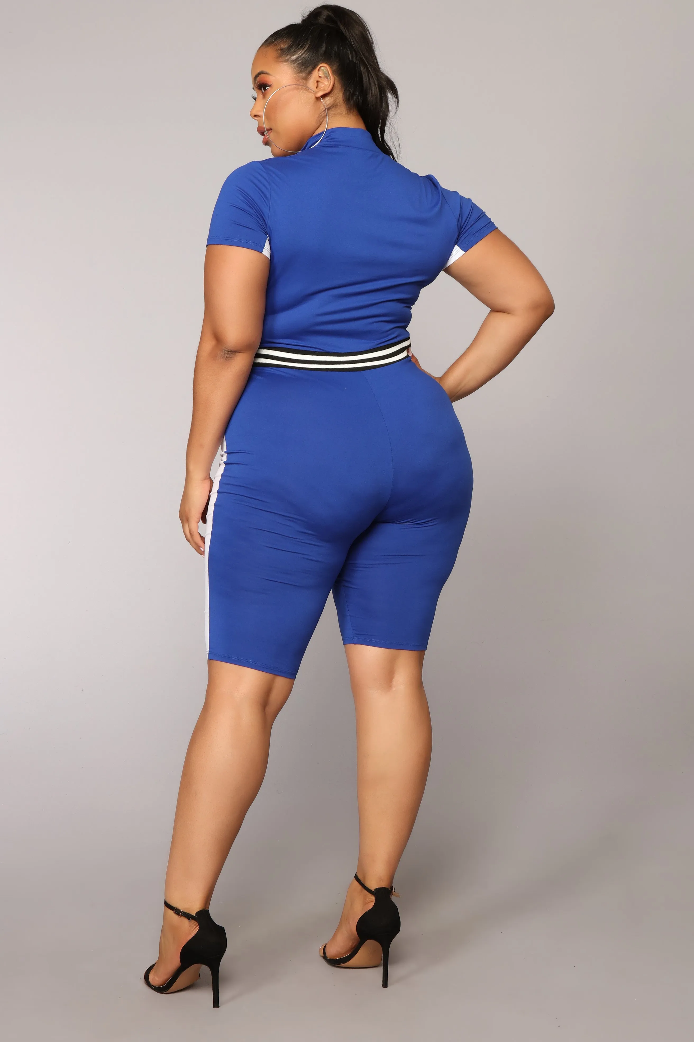 Accelerator Colorblock Romper - Royal