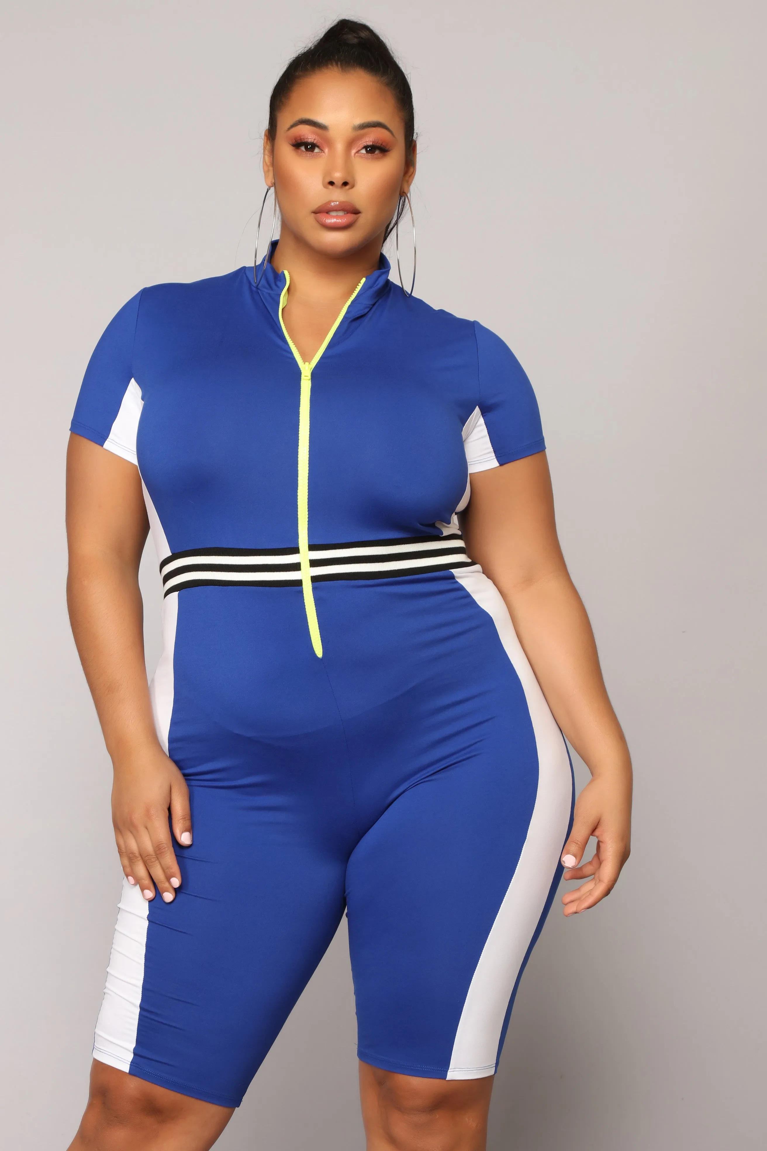 Accelerator Colorblock Romper - Royal
