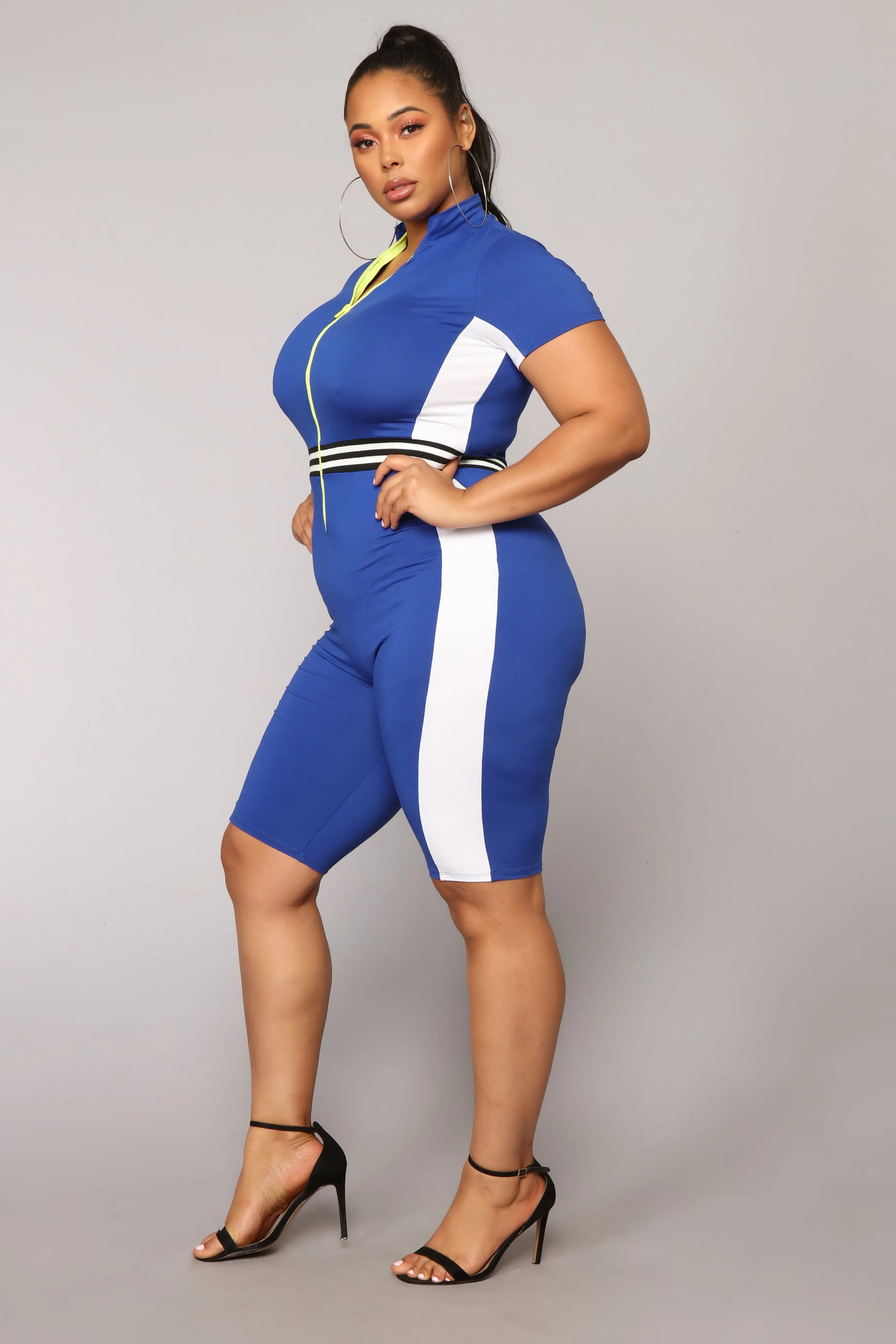 Accelerator Colorblock Romper - Royal