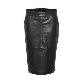 Asha leather skirt black