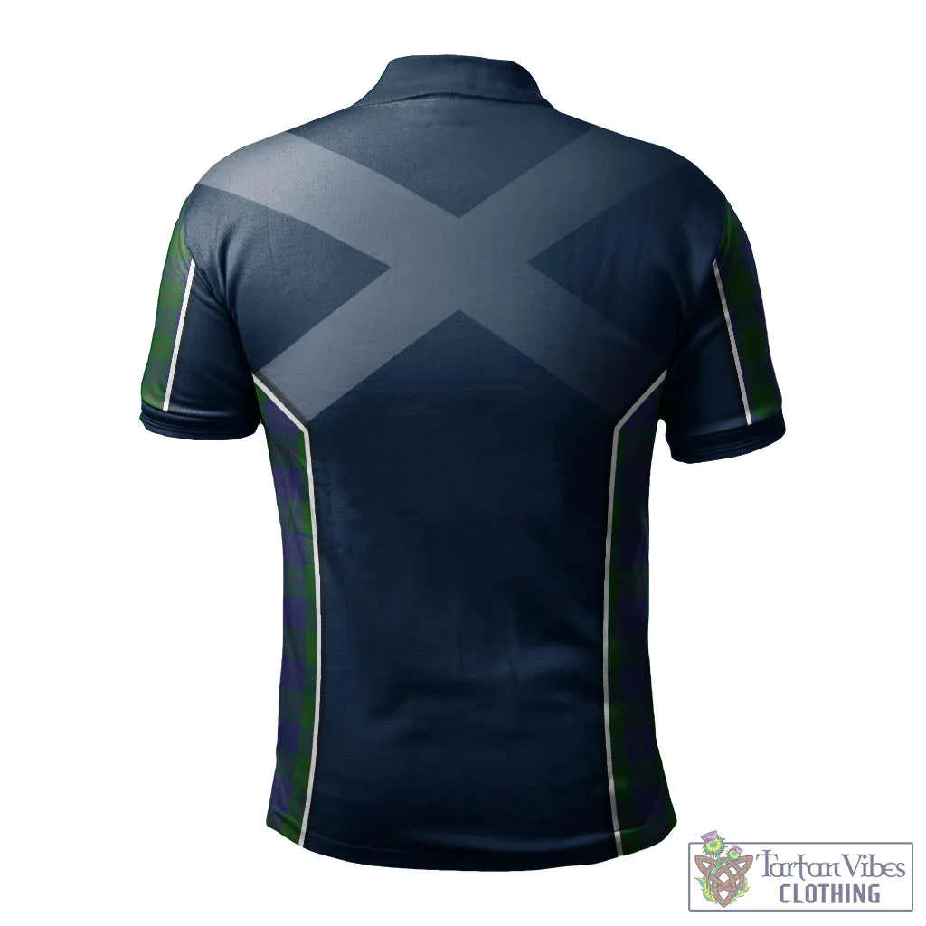 Barclay Tartan Men's Polo Shirt with Family Crest and Lion Rampant Vibes Sport Style