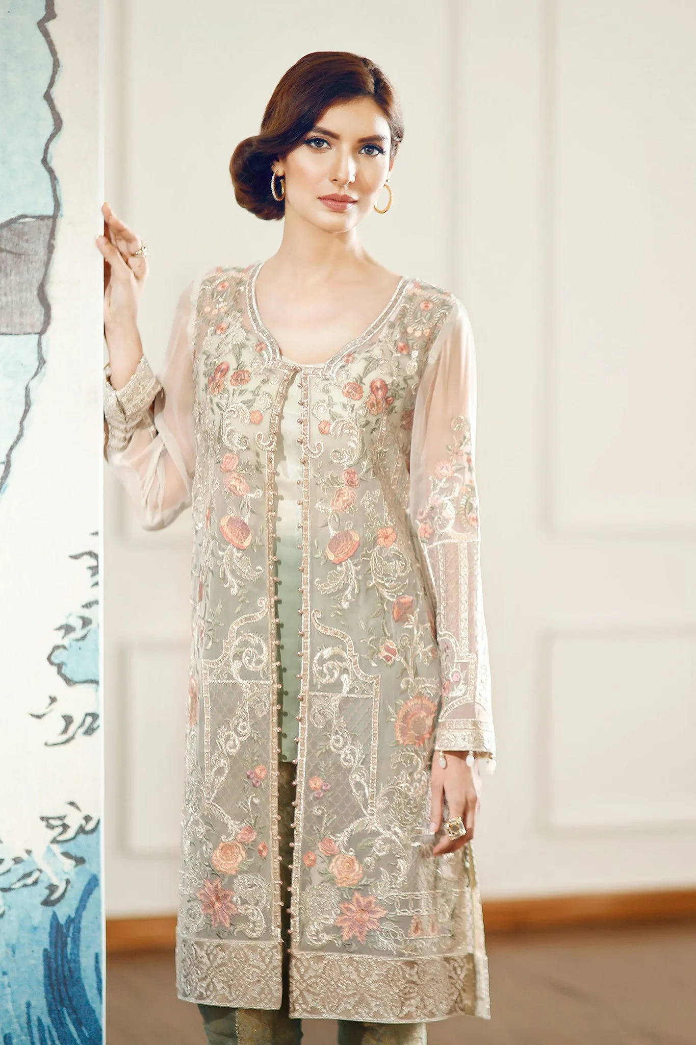 Baroque Luxury Chiffon Festive Edition – Moss Green