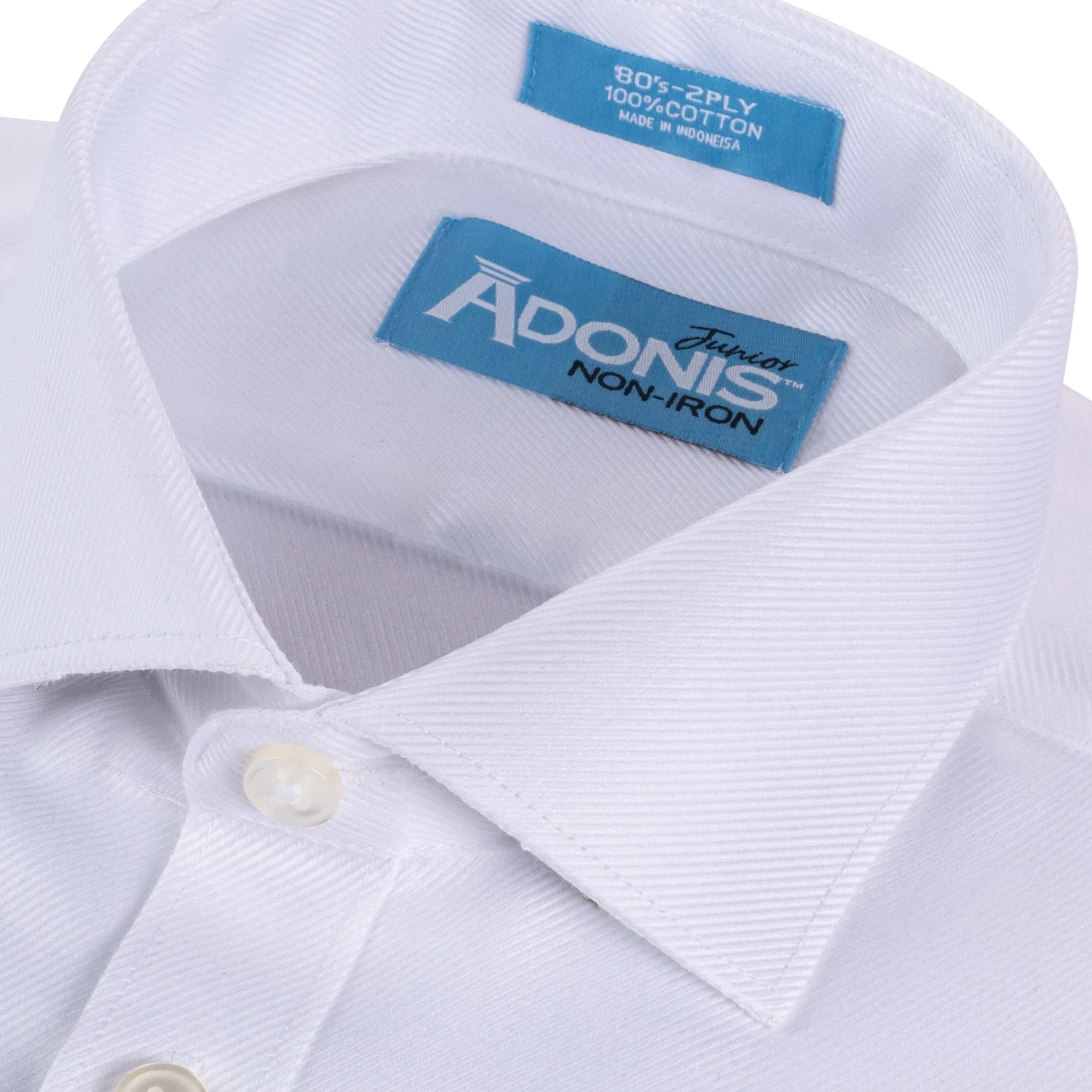 Boys Classic Fit Non Iron Cotton "Brilliant Twill Pattern" French Cuff Dress Shirt