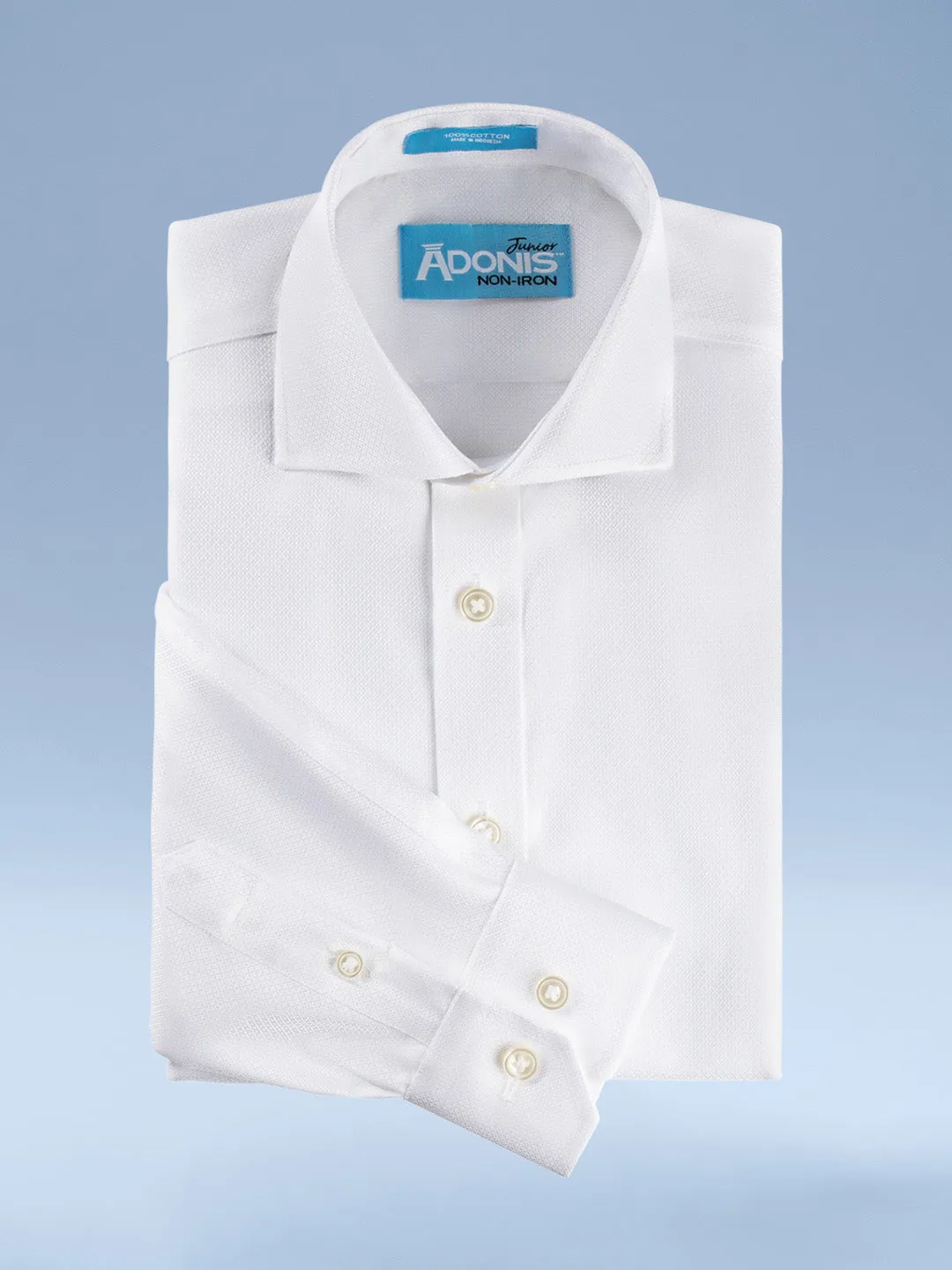 Boys Classic Fit Non Iron Cotton "Dazzle Pattern" Button Cuff Dress Shirt
