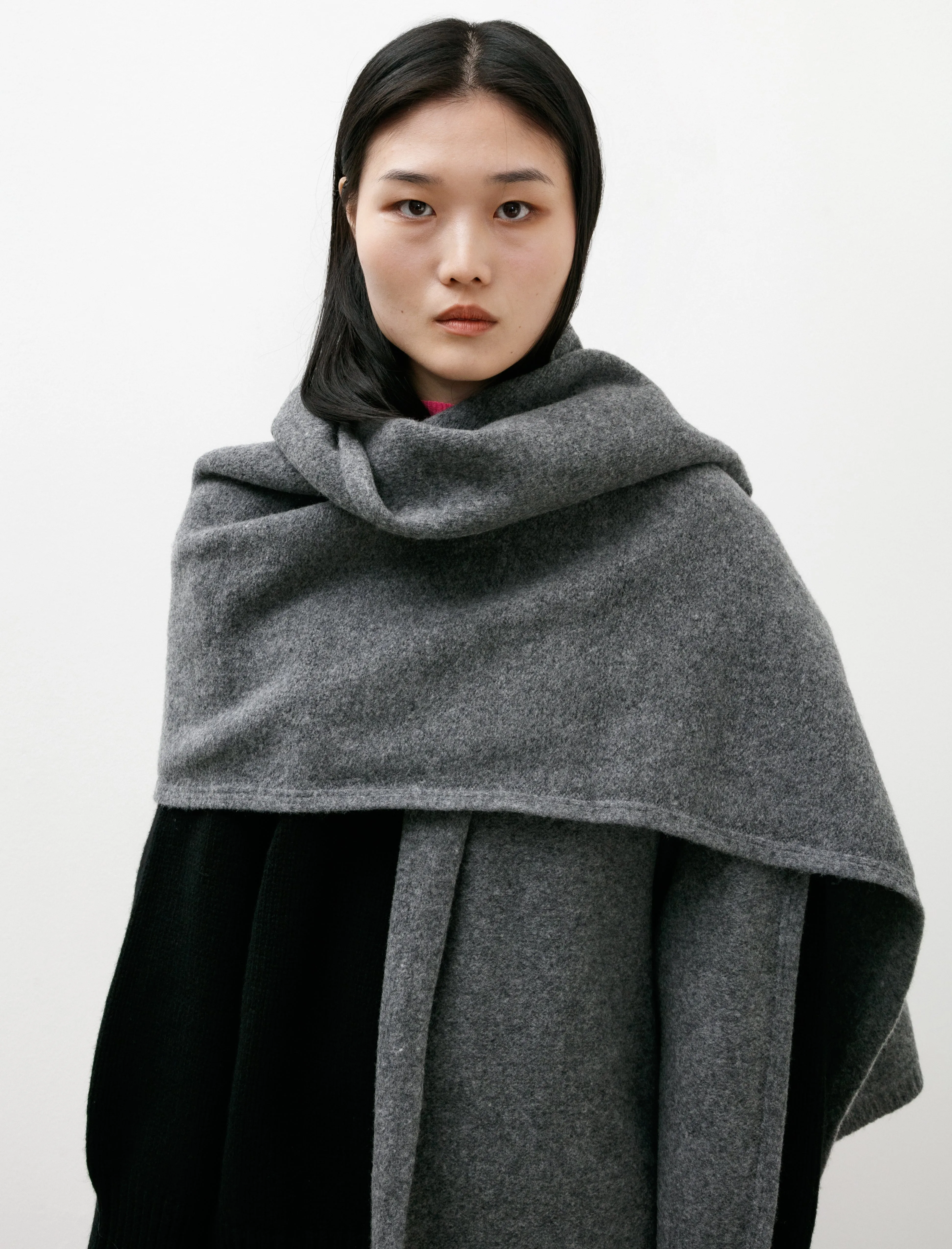 Brea Oversized Felted Scarf Derby Grey