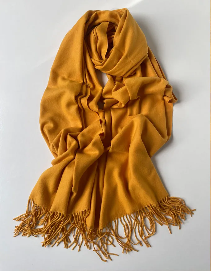 Cashmere Scarf Mustard