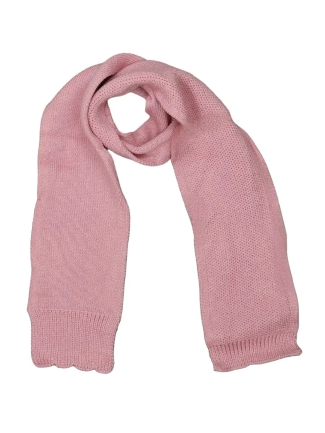 Charming Knit Beanie & Scarf Set with Floral Accent for Girls