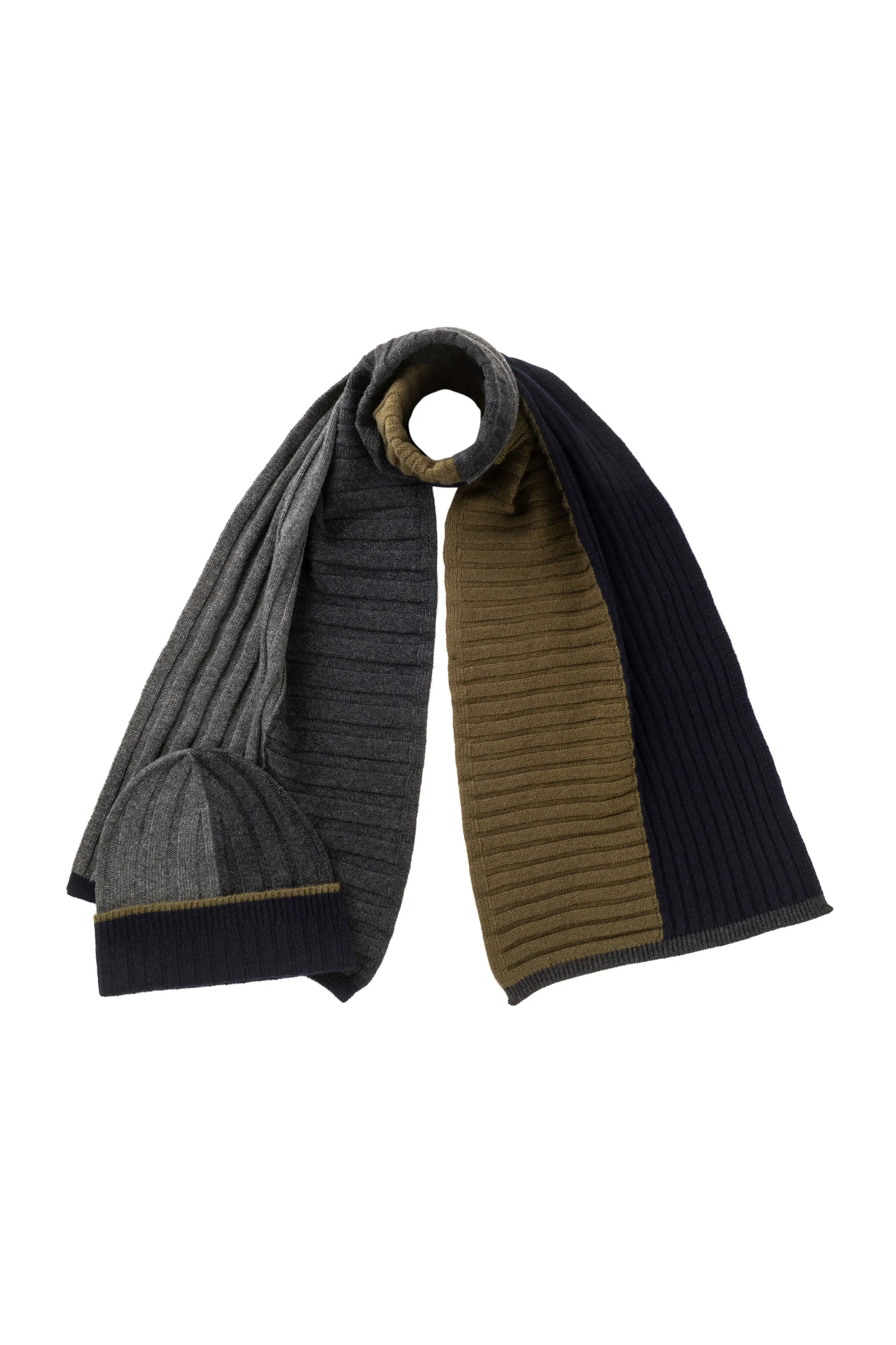 Color Block Cashmere Scarf