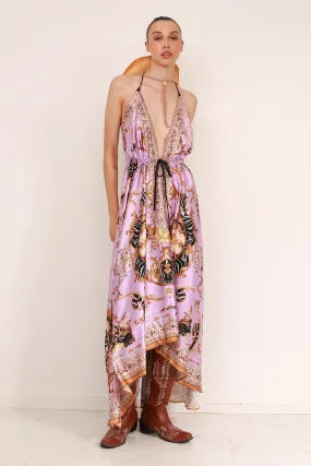Digital Lavender Maxi Dress for Women