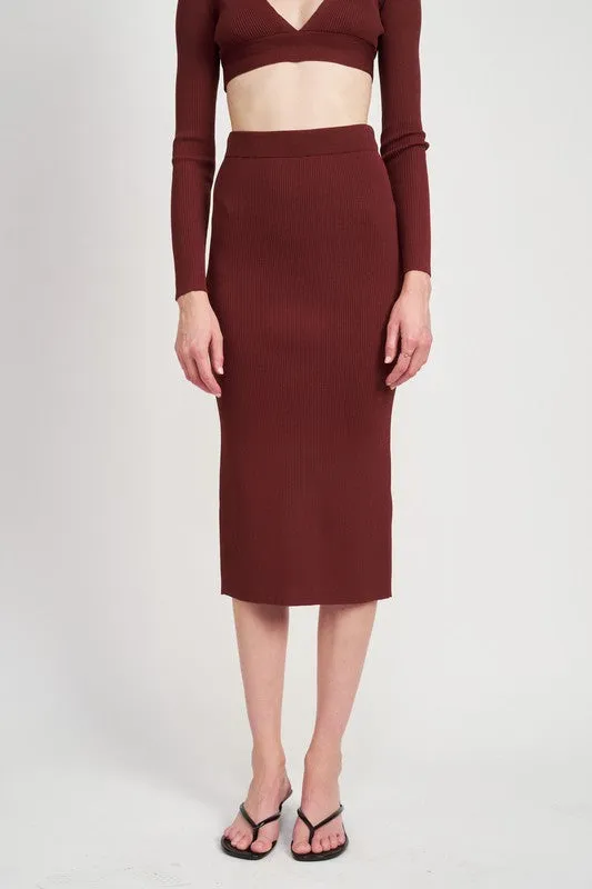 Emory Park HIGH WAIST MIDI PENCIL SKIRT