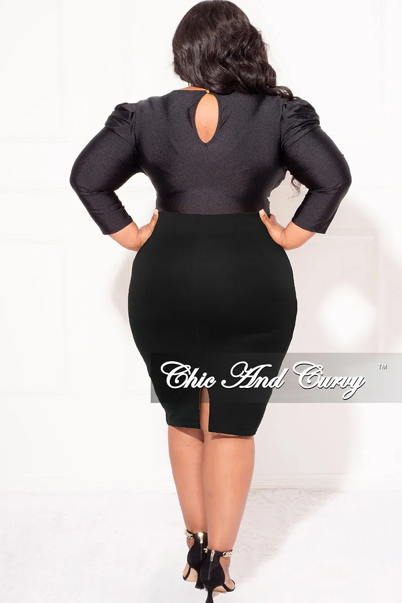 Final Sale Plus Size Pencil Skirt in Black
