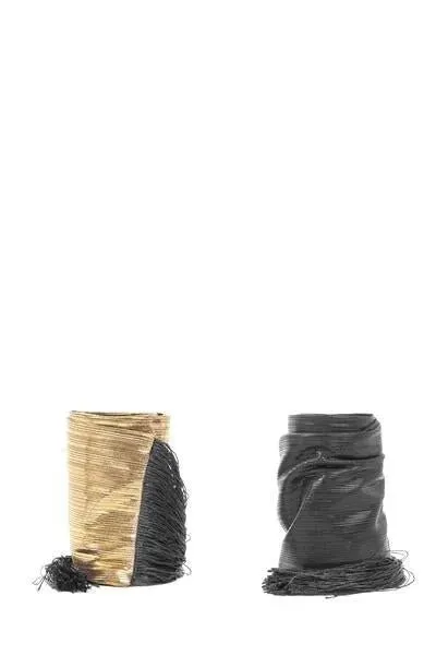 Hand Stitched Skinny Tassels Scarf