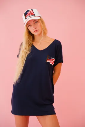 INDEPENDENCE DAY COVERUP WITH POCKETS