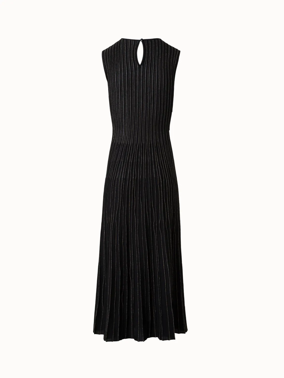 Knit Dress with Golden Lurex Stripes