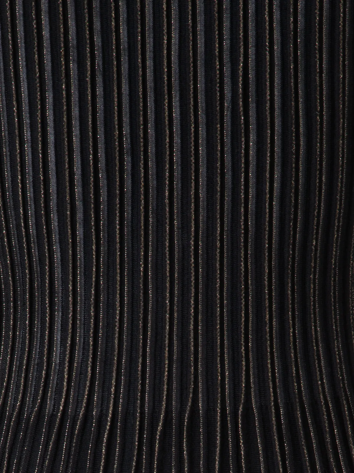 Knit Dress with Golden Lurex Stripes