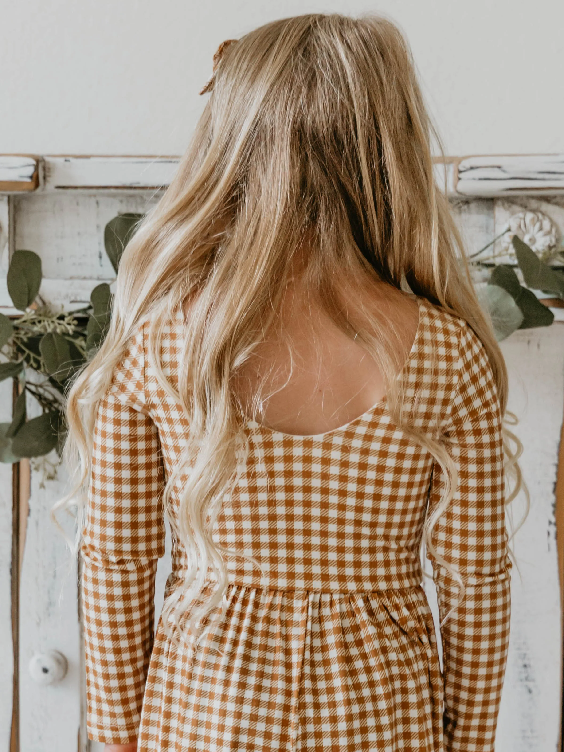 Leggy Romper - Mustard Gingham