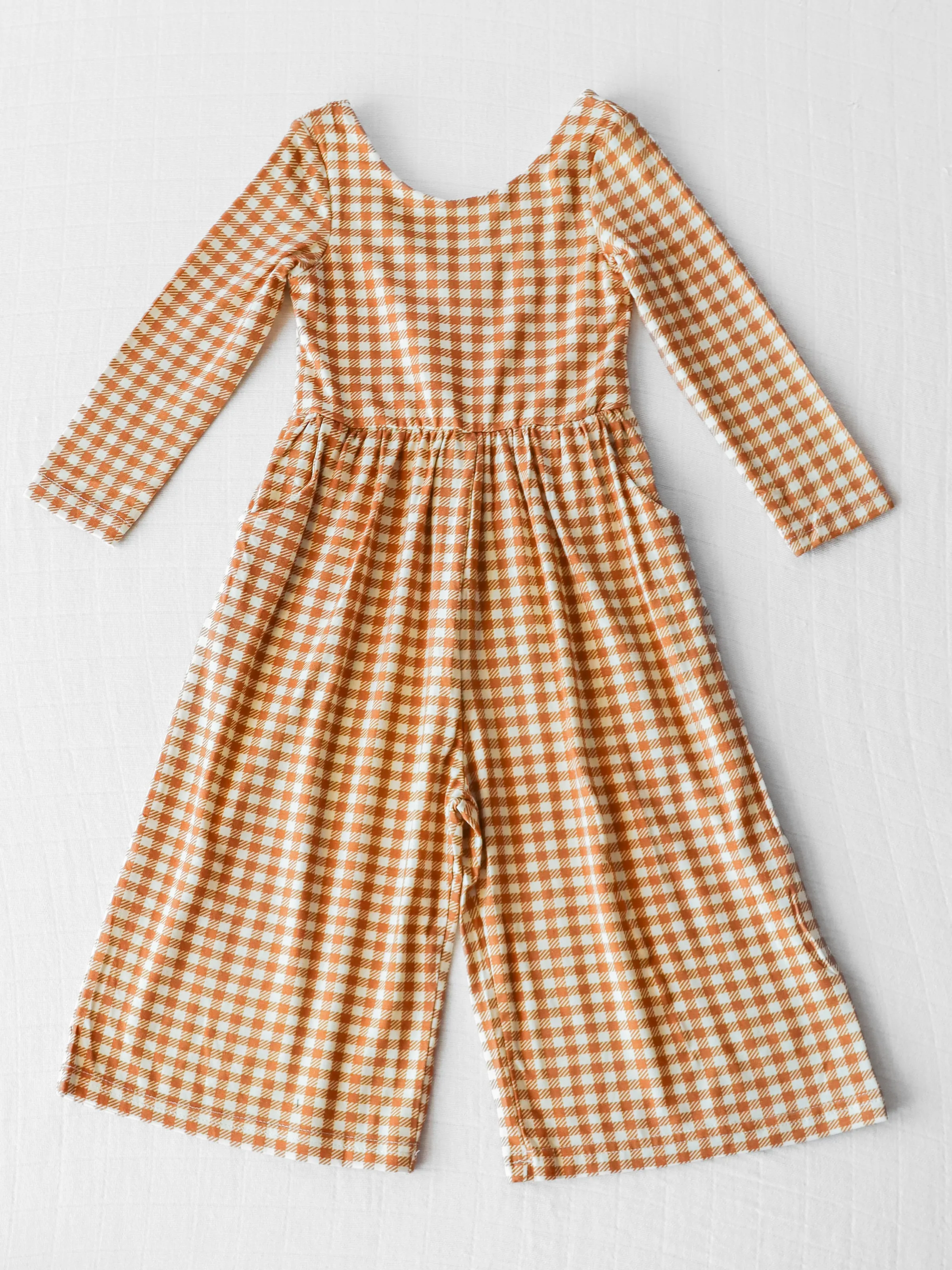 Leggy Romper - Mustard Gingham