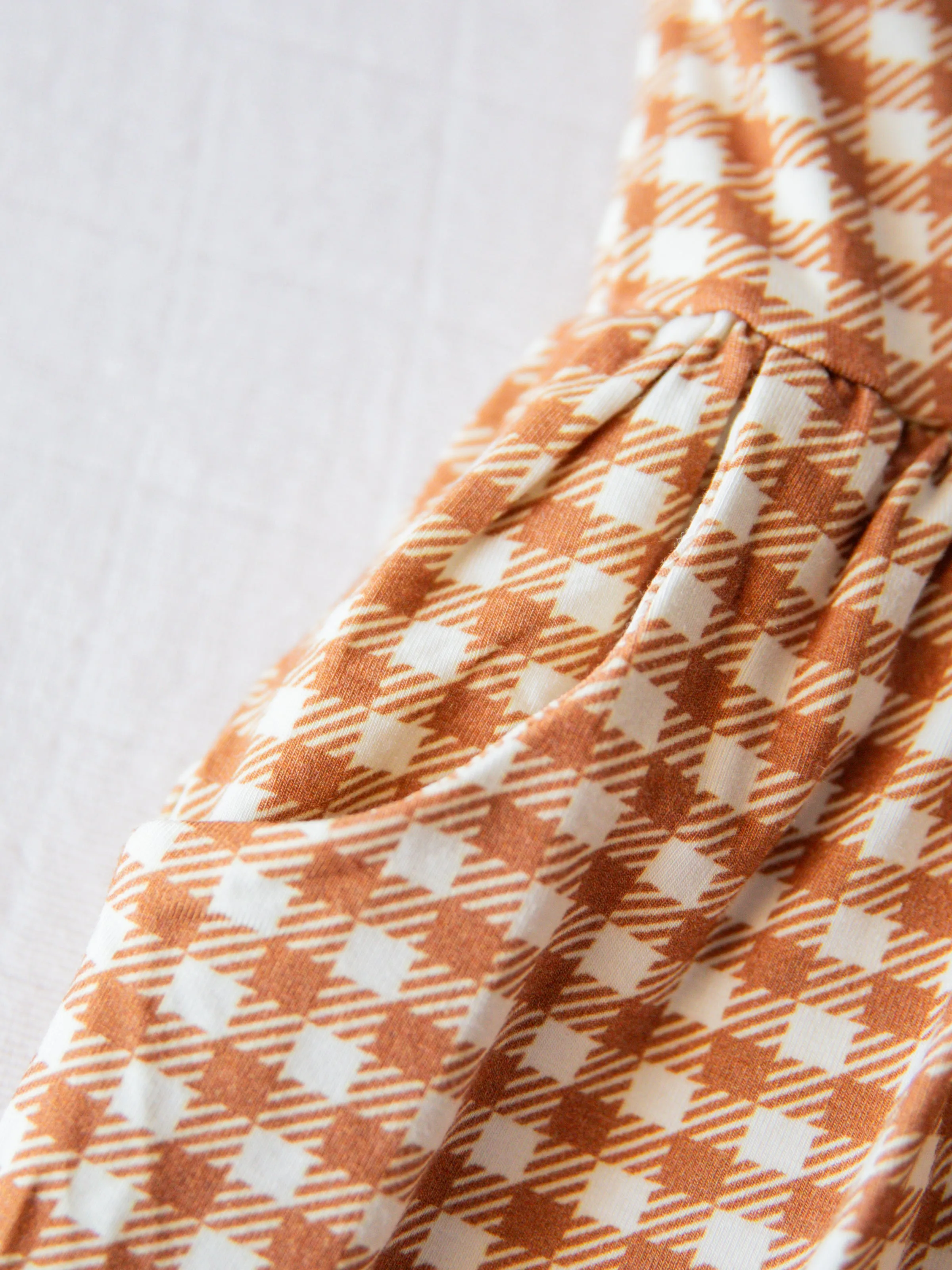 Leggy Romper - Mustard Gingham
