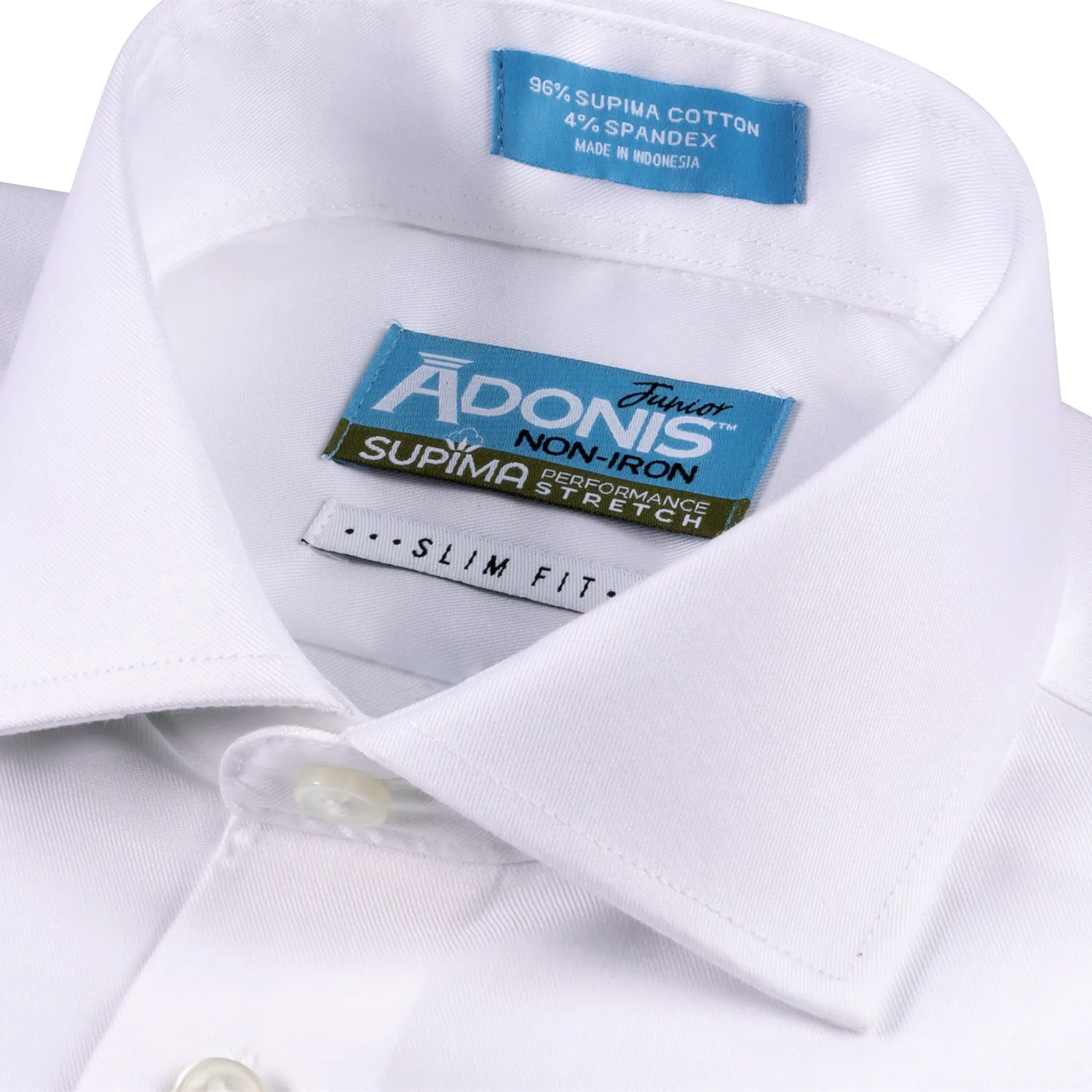 Little Boys Slim Fit Non Iron Cotton "Supima Performance Stretch Twill" Button Cuff Dress Shirt