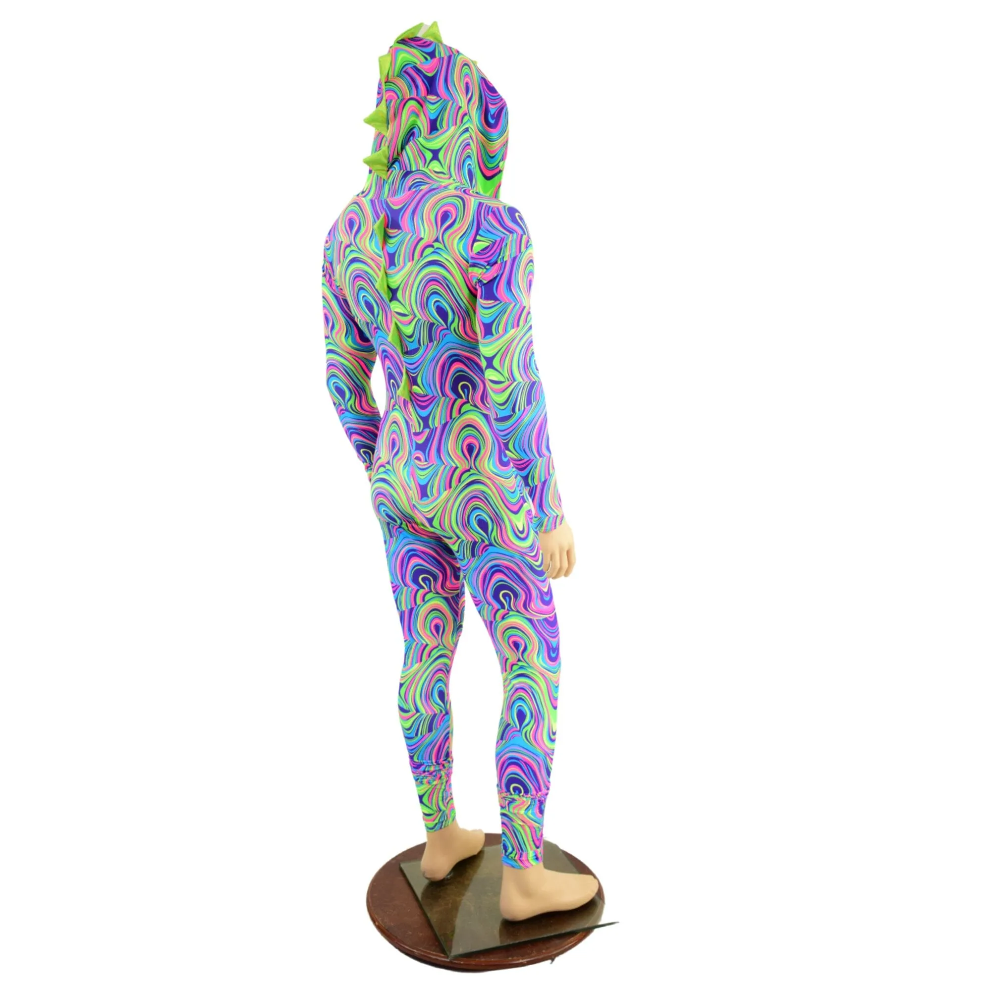 Mens UV Glow Worm Dragon Catsuit