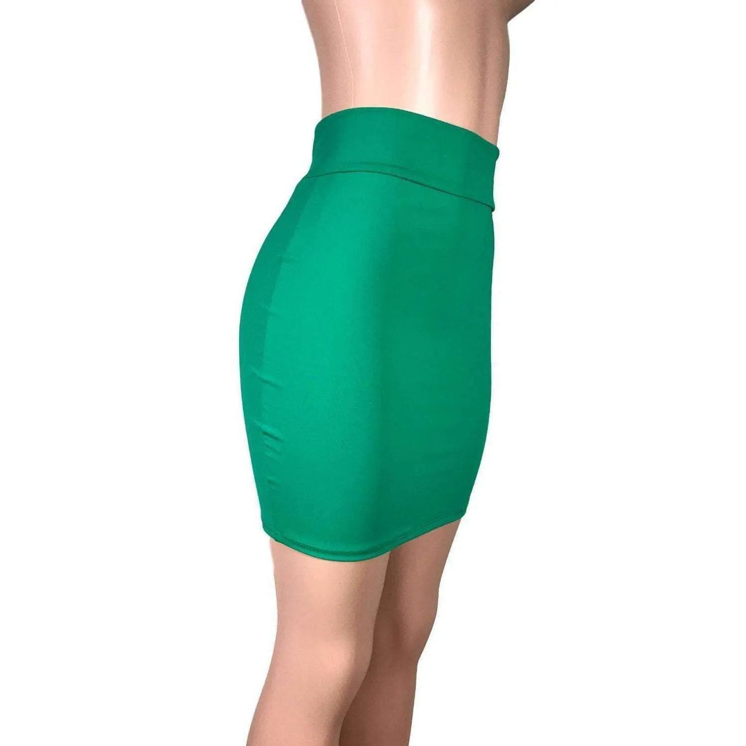 Pencil Skirt - Kelly Green Spandex