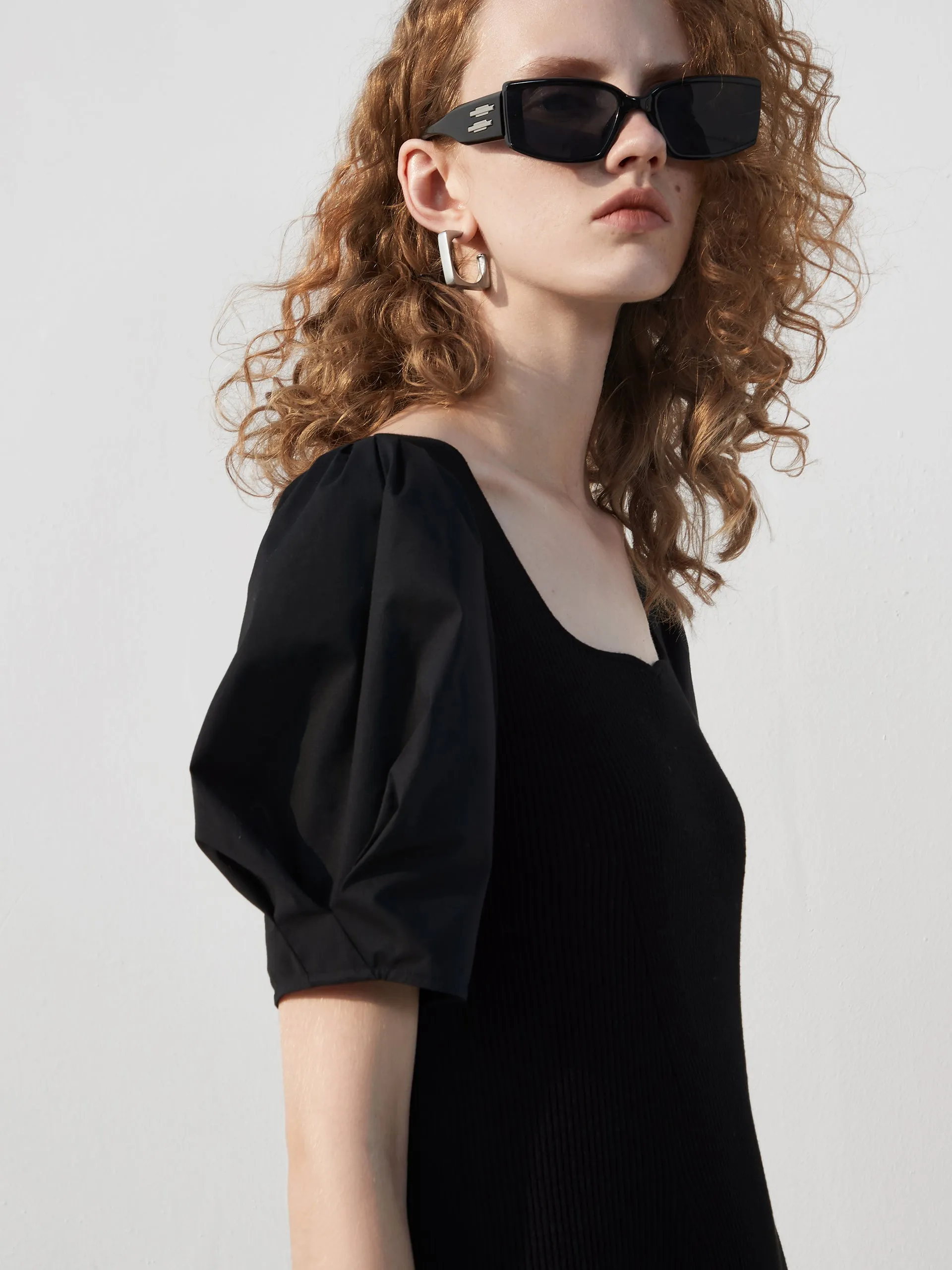 Puff Sleeve Mini Dress