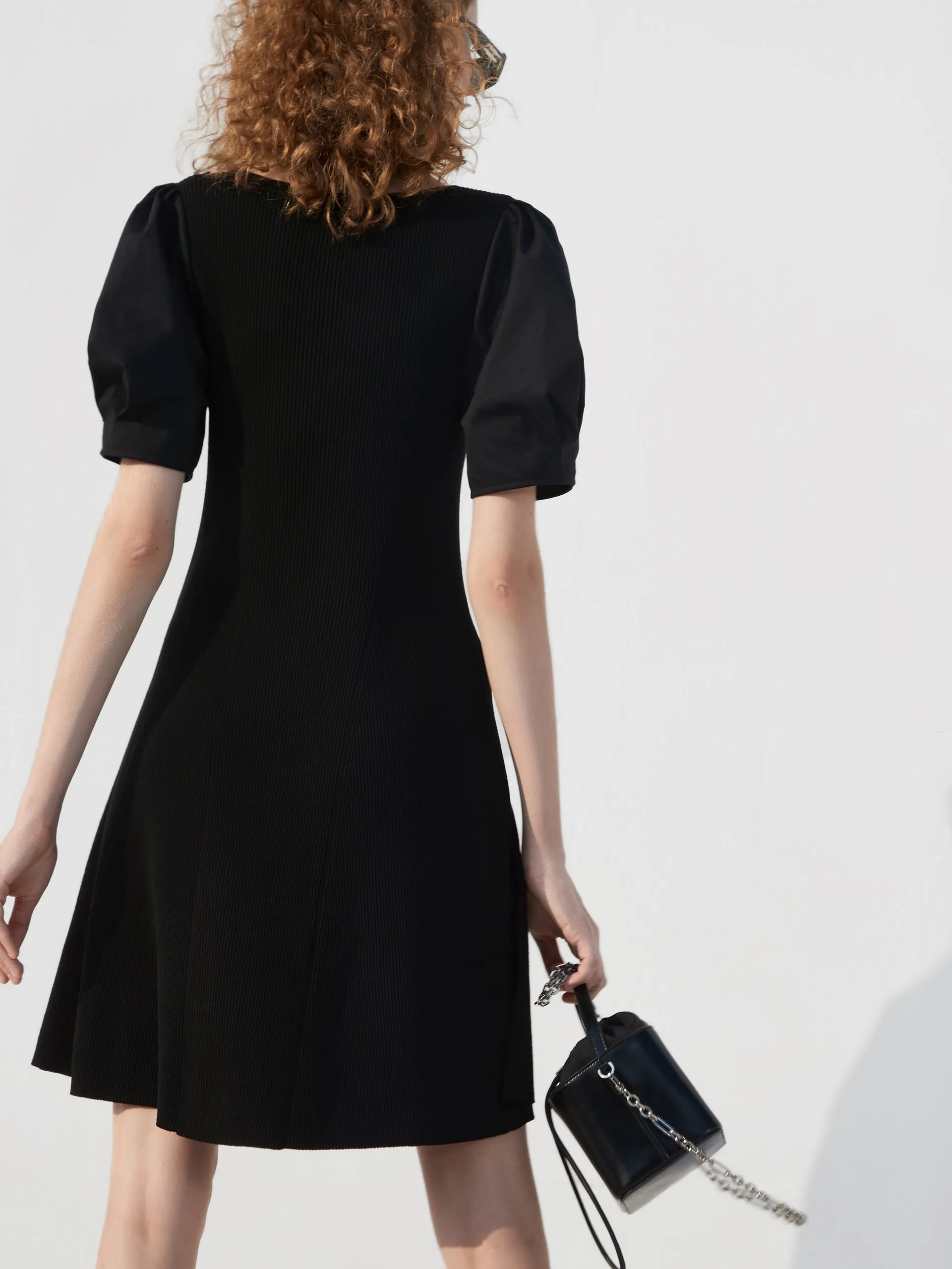Puff Sleeve Mini Dress