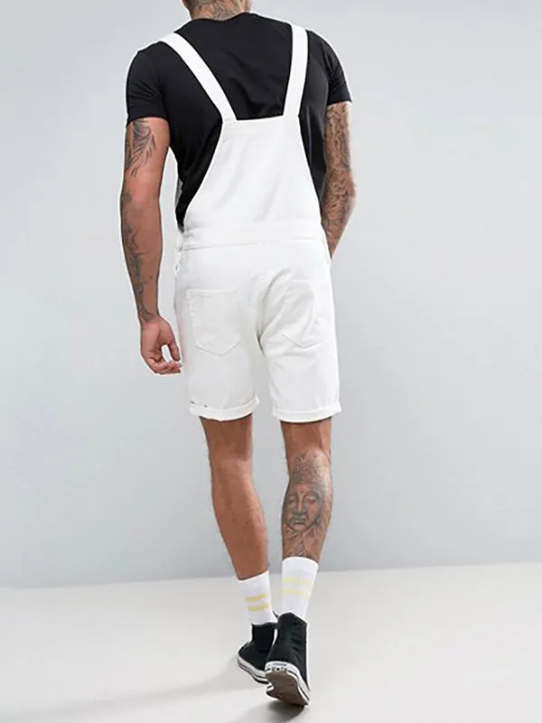 Retro Denim White Rims Rompers