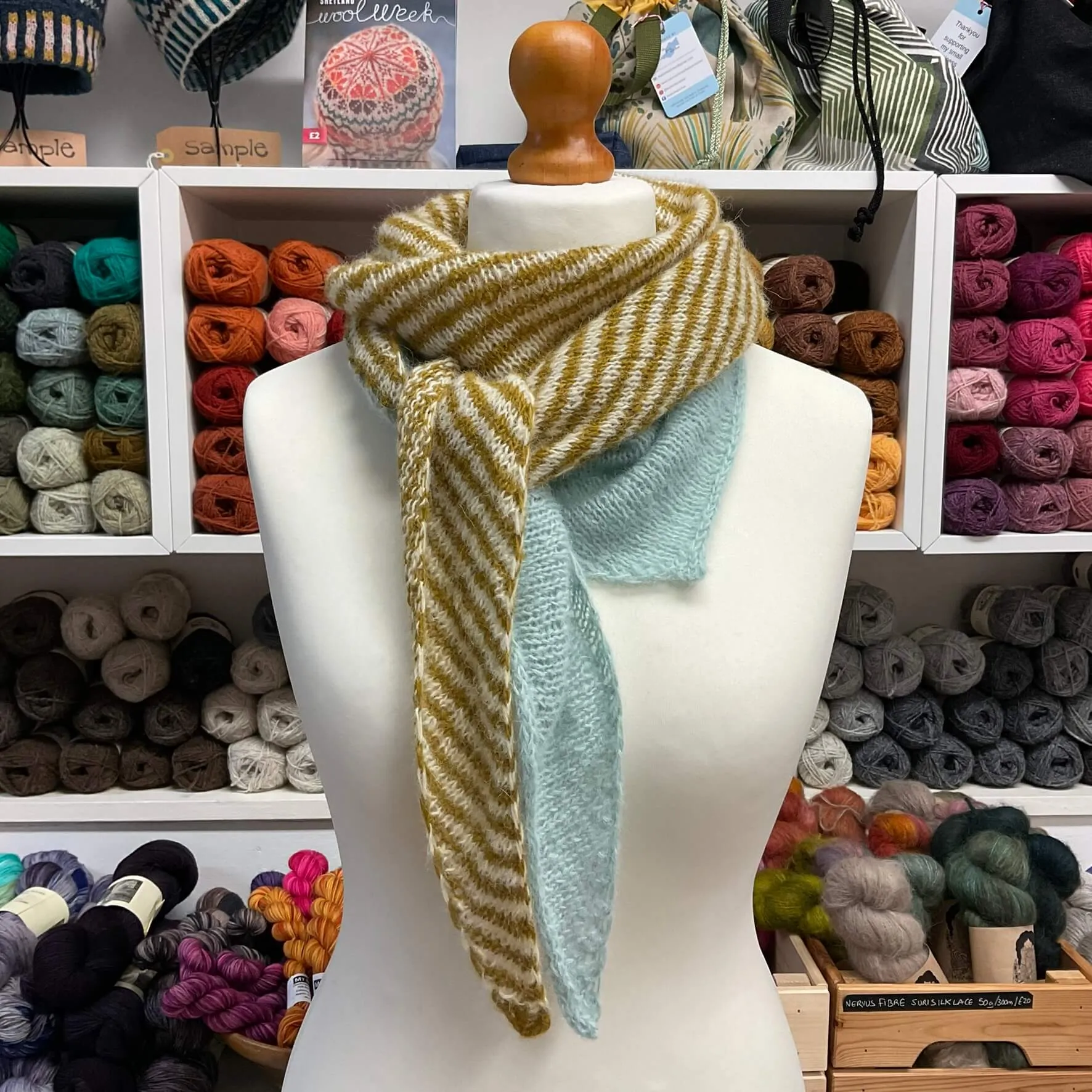 Striped Asymmetrical Scarf Pattern