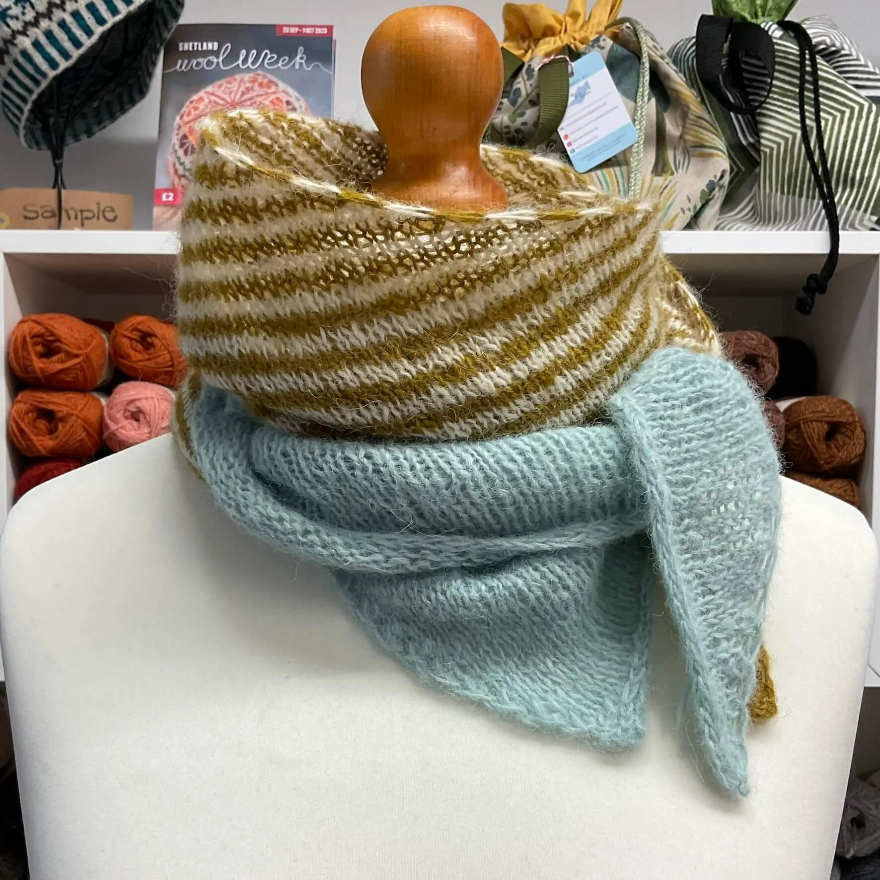 Striped Asymmetrical Scarf Pattern