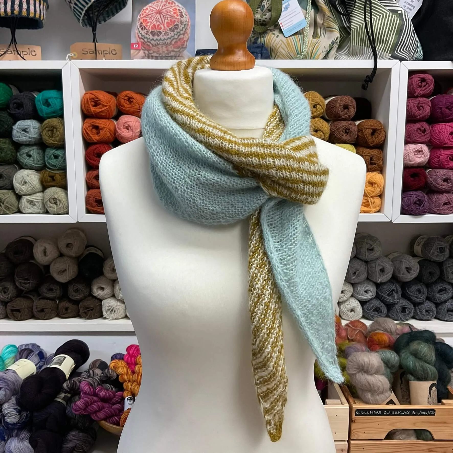 Striped Asymmetrical Scarf Pattern