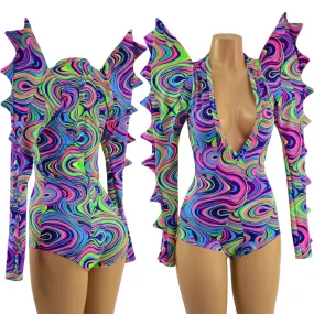 The Triple Threat Romper in Glow Worm