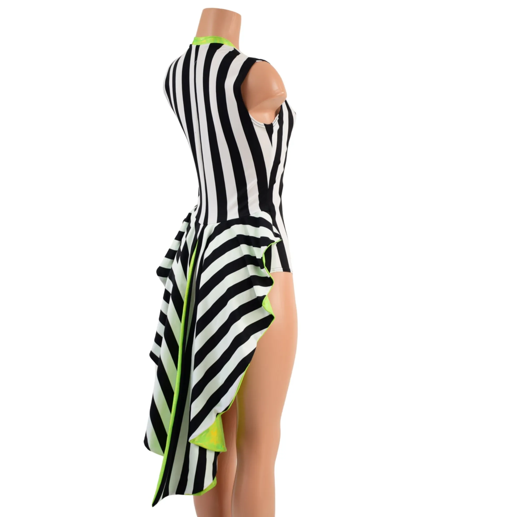 V Neck Tuxedo Back Romper with Siren Cut Leg