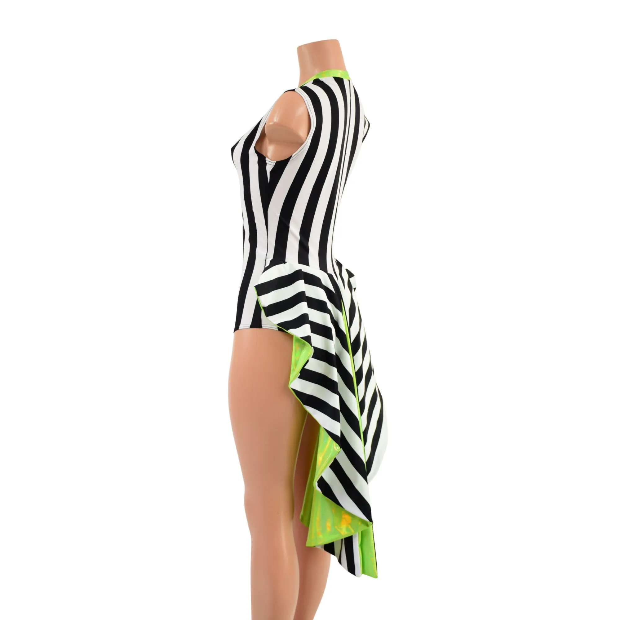 V Neck Tuxedo Back Romper with Siren Cut Leg